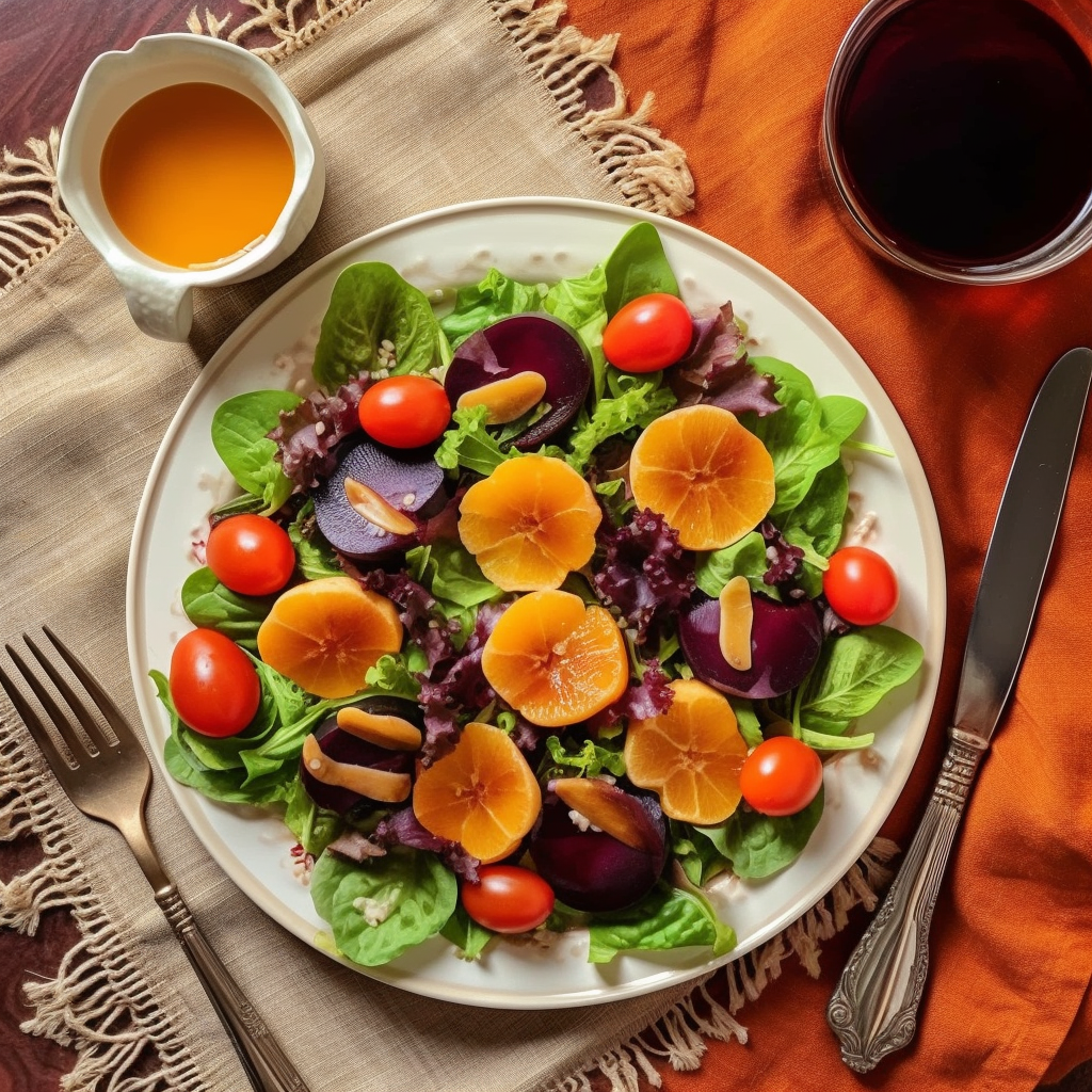 farmfluence lola rosa lettuce and plum salad