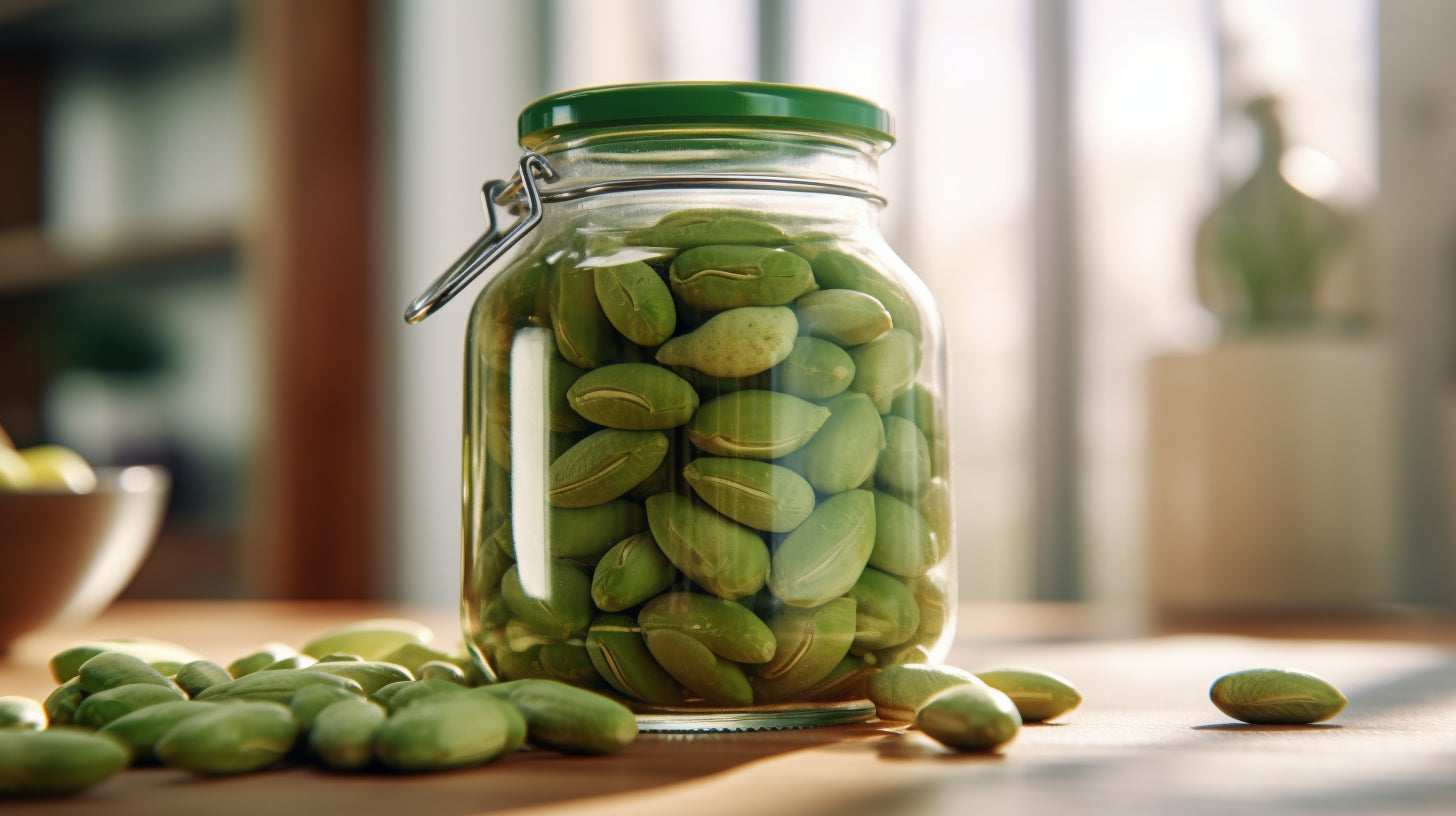 Pickled Green Almonds