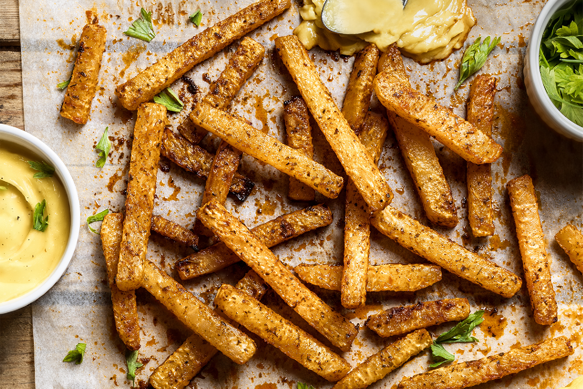 Air fryer Purple Kohlrabi Fries